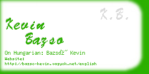 kevin bazso business card